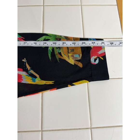 Sezane x G.Kero Pierro Black Jungle Parrot Silk Blened Blouse FR 46/US 14 - Picture 11 of 16